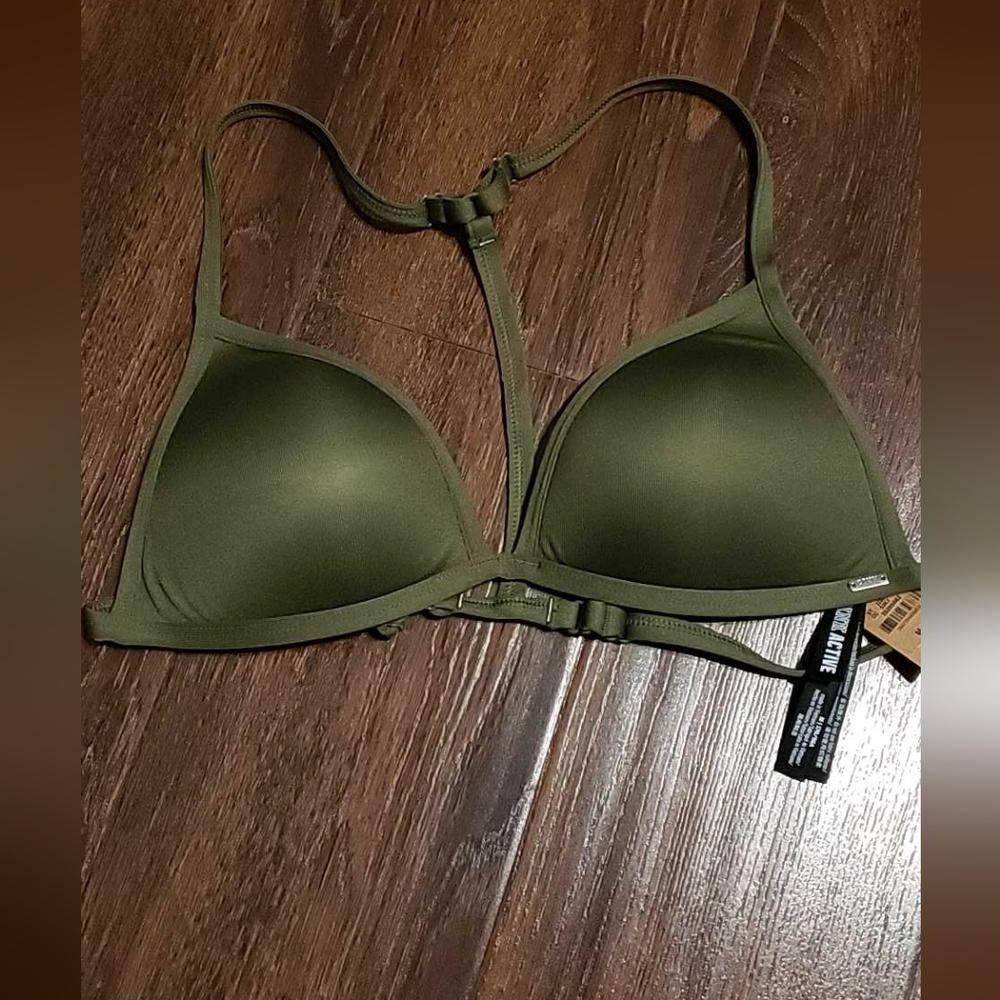 PINK VS Olive Green Bikini Top